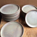 Set of 12 large and 11 small sandstone plates