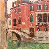 Impressionist painting in oil on cardboard - Berjonneau French school - 20th century