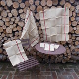 Set of 6 burlap tea towels