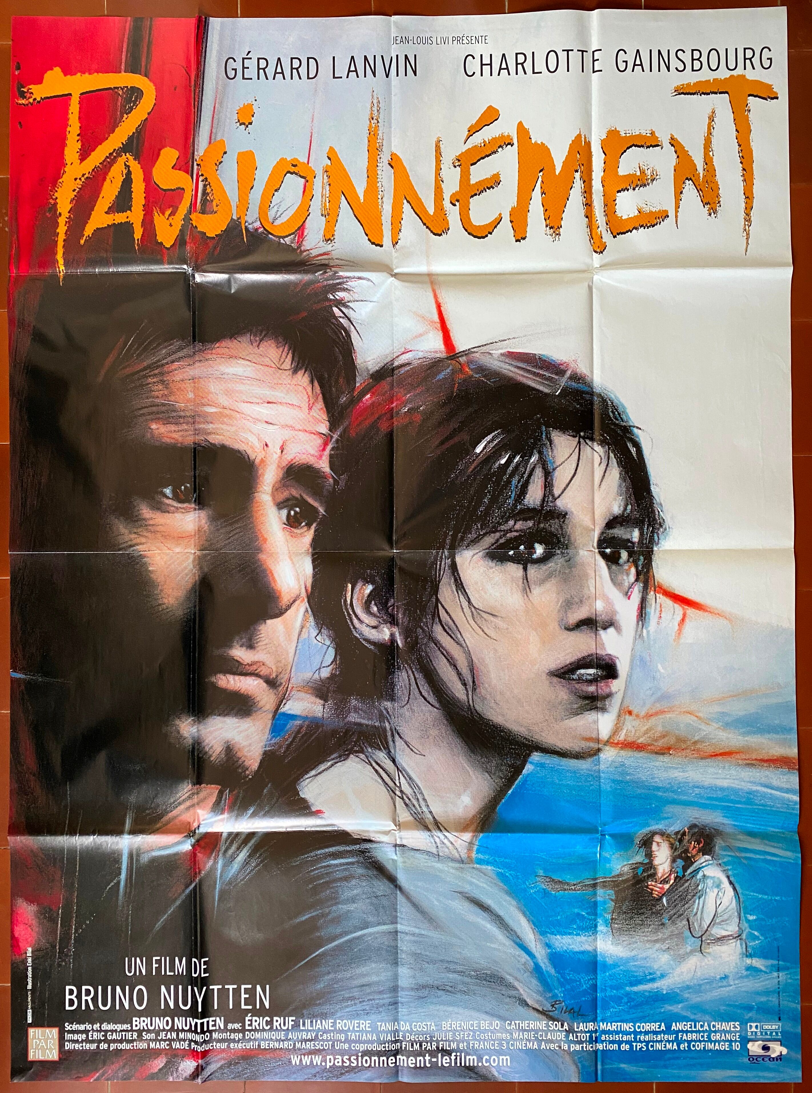 Original cinema poster "Passionately" Charlotte Gainsbourg 120x160cm 2000