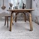1950s rattan table with ceramic top