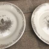 Bird plate duo Ch. Lecerf early XX