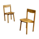 Paire de chaises "grain de café", France 1950