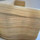 Curved wicker living seat / sofa