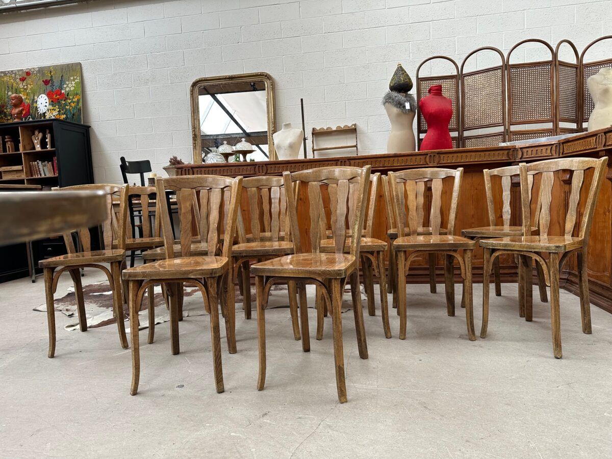 Set of 14 Baumann bistro chairs for "Henri Julien SA"