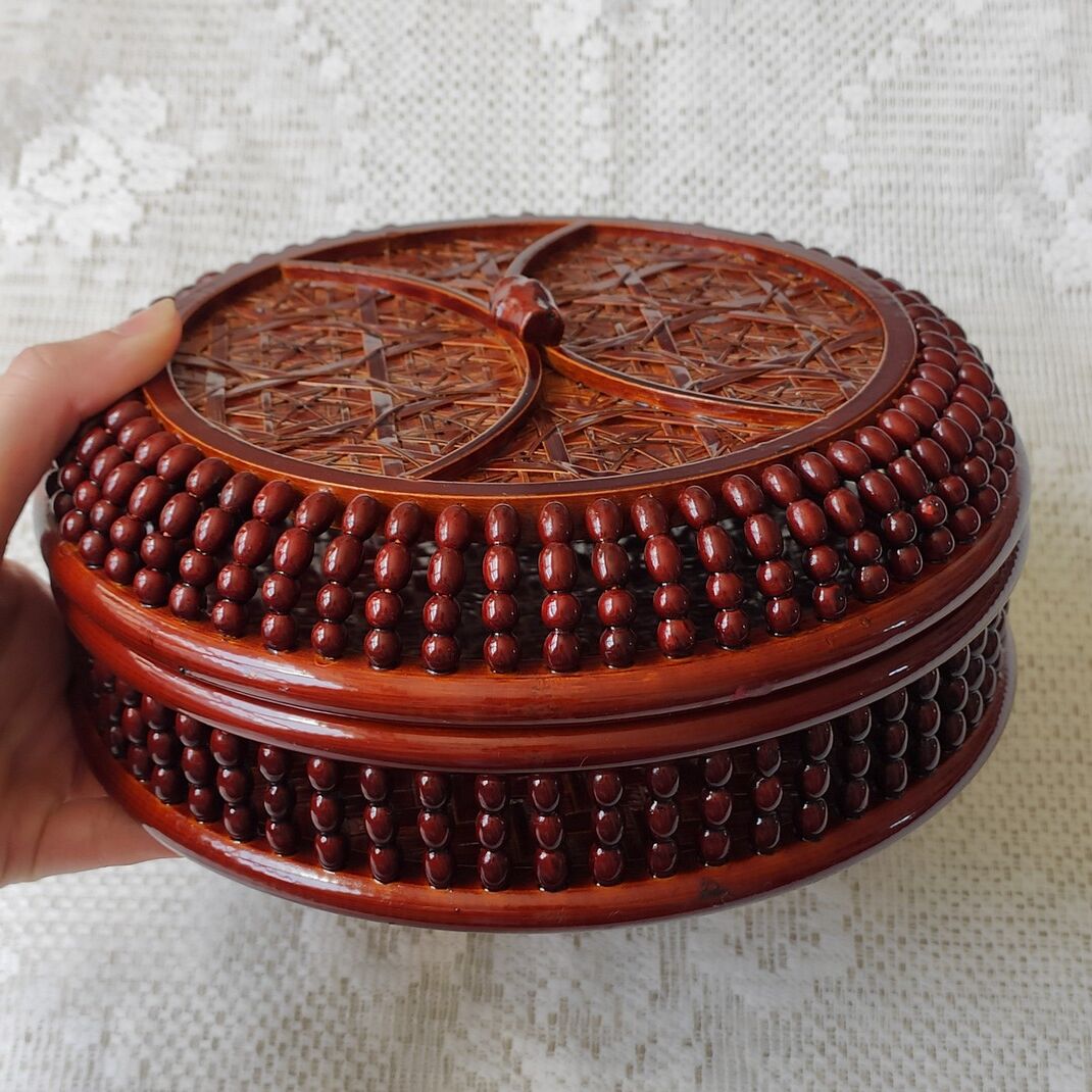 Lacquered bamboo box
