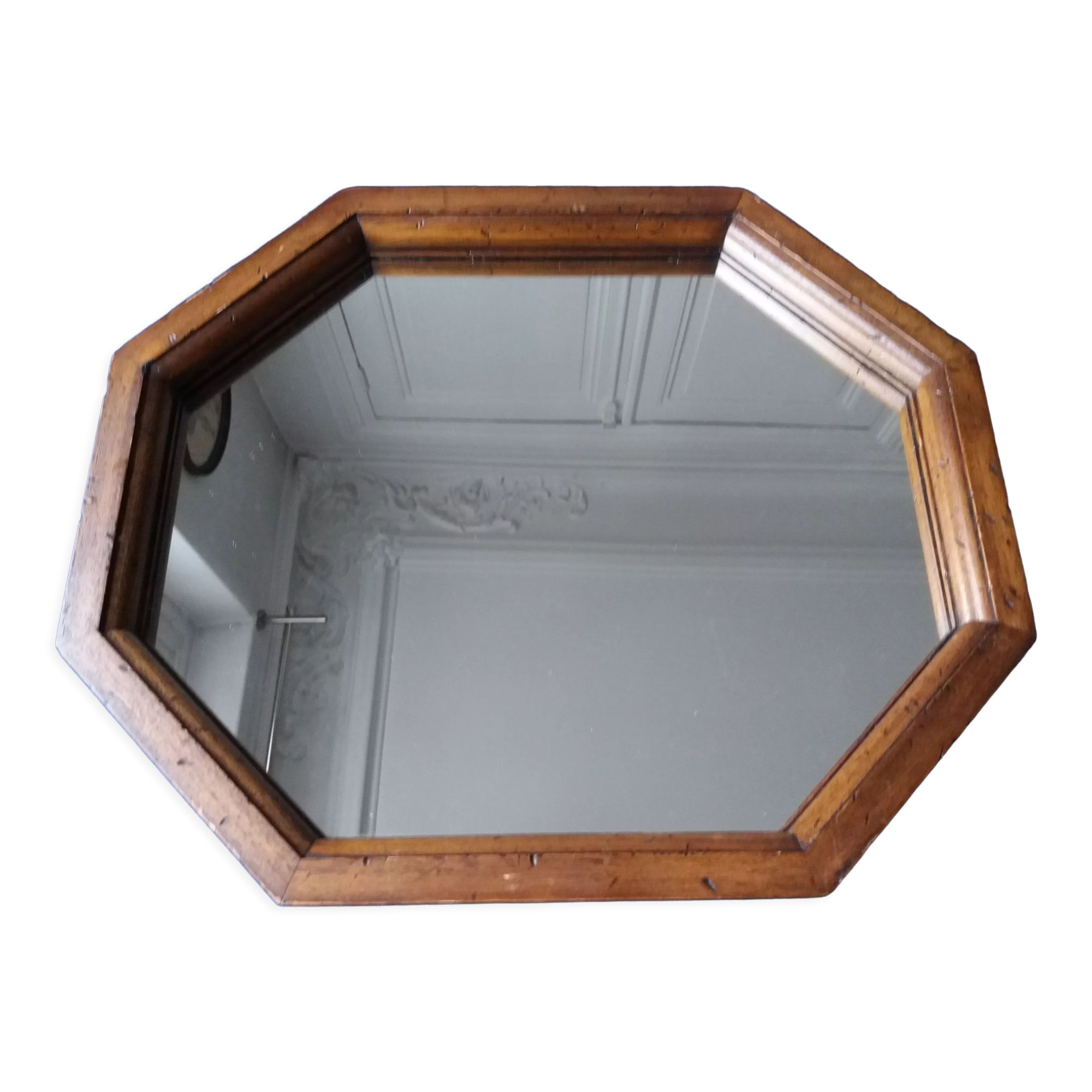 Octagonal art deco mirror 50x40cm