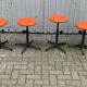 lot of 4 Industrial stool of Strafor 1960