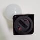 Pair of vintage opalin glass and plastic wall light  from the 1970s