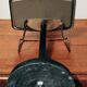 Black and gold ashtray magazine holder, mid-20th century
