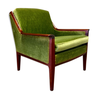 1950 Scandinavian design velvet armchair