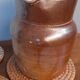 Pitcher in sandstone stamped glazed terracotta, bonny sandstone, handmade