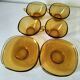 4 cups and saucers VERECO amber