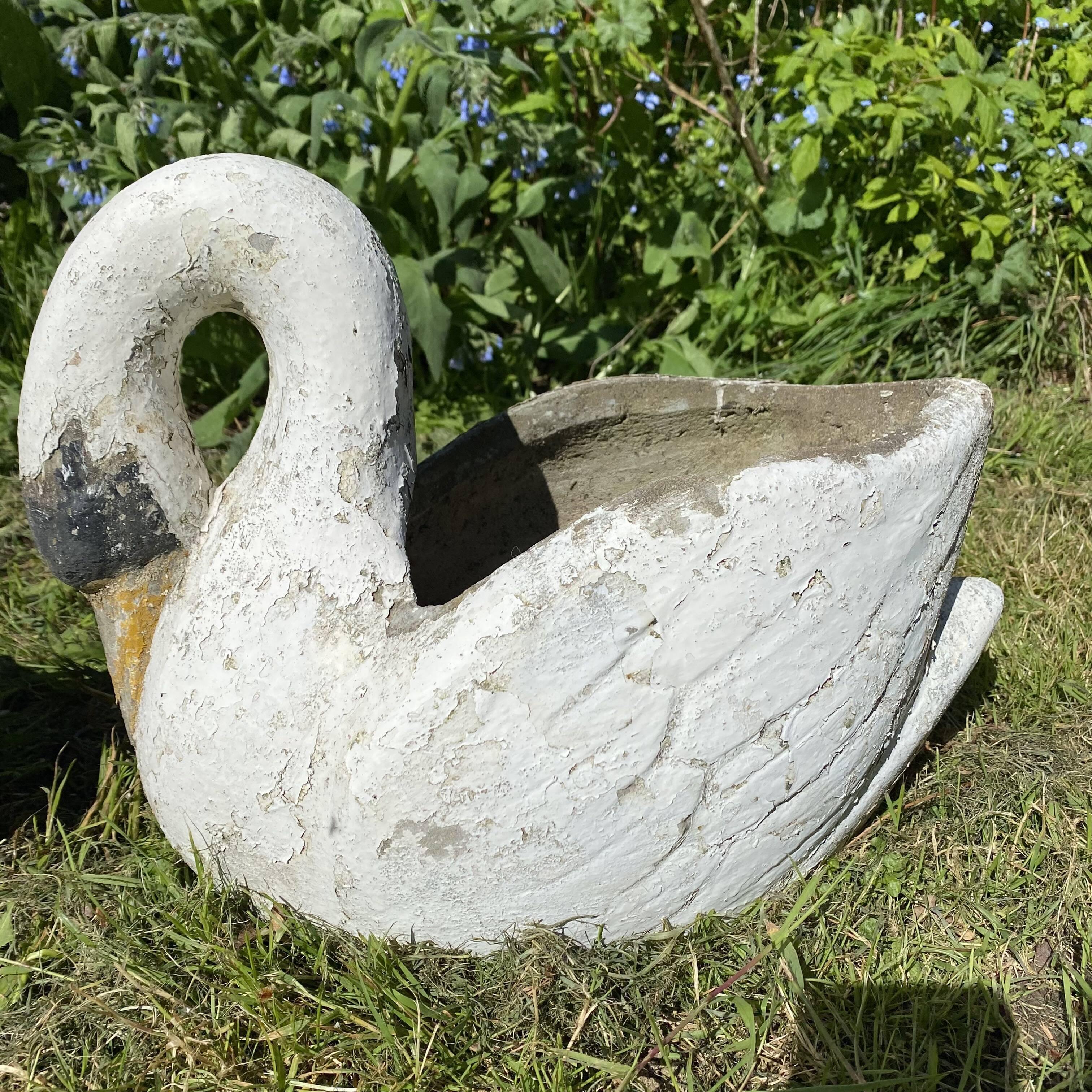 Pair of concrete planters, 1960s