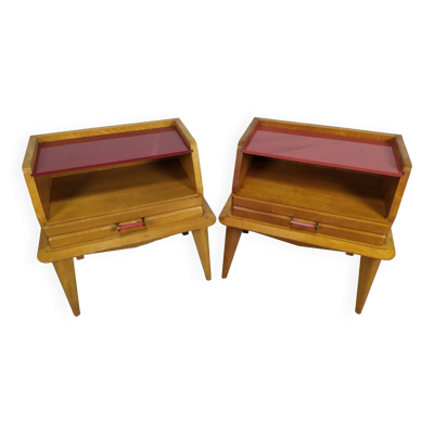 Paire de chevets vintage
