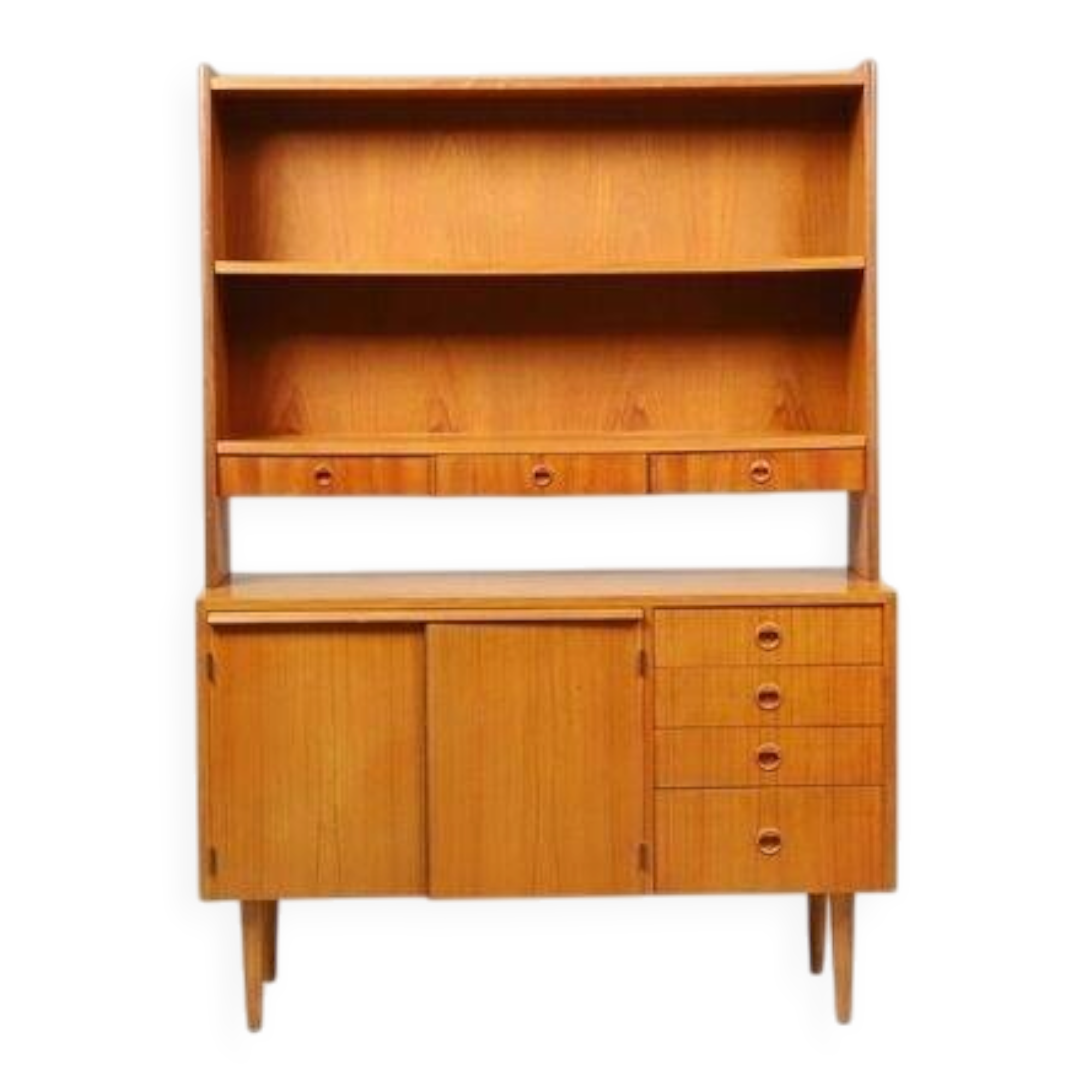 Vintage teak library with drop-down secretary, 1960s