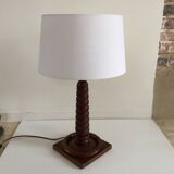 Lampe art déco palissandre sculpté