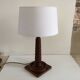 Art deco lamp rosewood carved