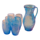 Service à orangeade vintage italien verres et carafe