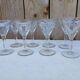Set of 8 very thick antique stemmed glasses.