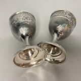 2111851 Silverware, pair of silver shells Minerva cipher early twentieth century