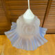 Old tosel suspension frosted blue glass vintage style #e469