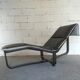 Scandinavian long chair design Ingmar und Knut Relling black leather 70s