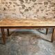 Antique French country dining table – Oak base and pine top, circa 1900
