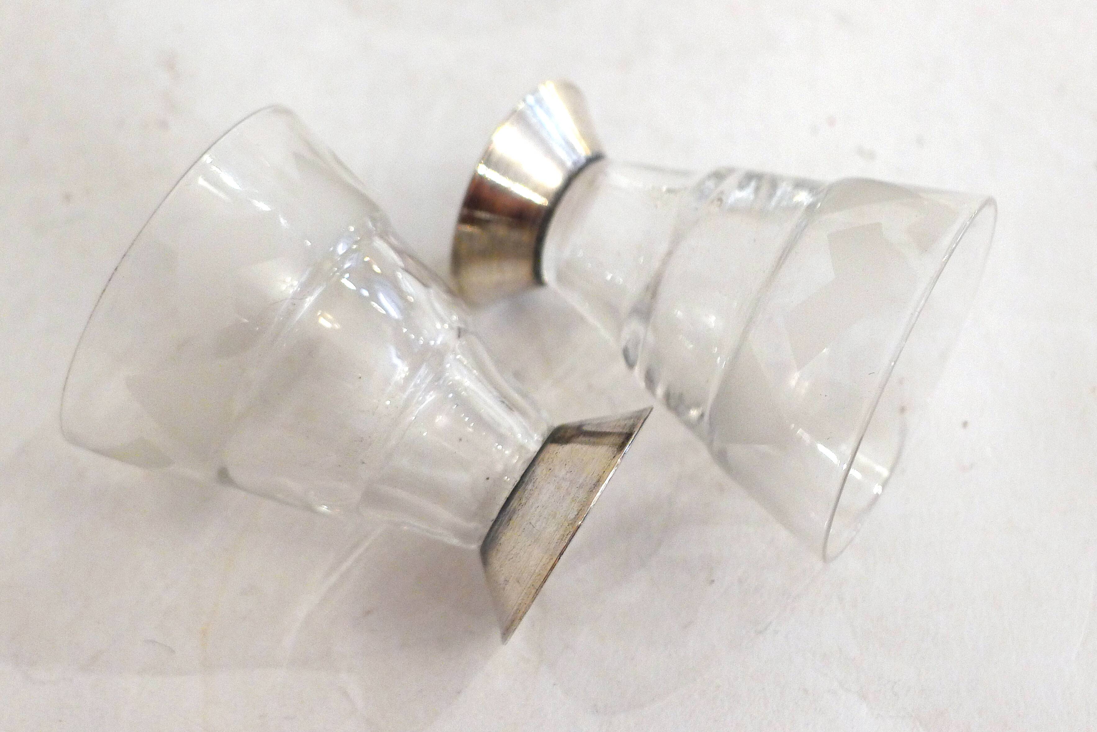 Art Deco liqueur set, glass & silver-plated metal ARGIT