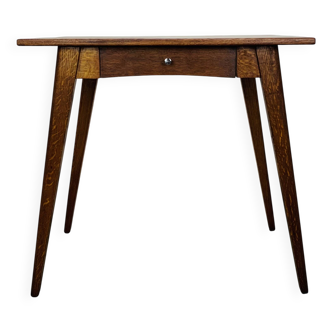 Bureau chêne années 50, vintage, pieds compas