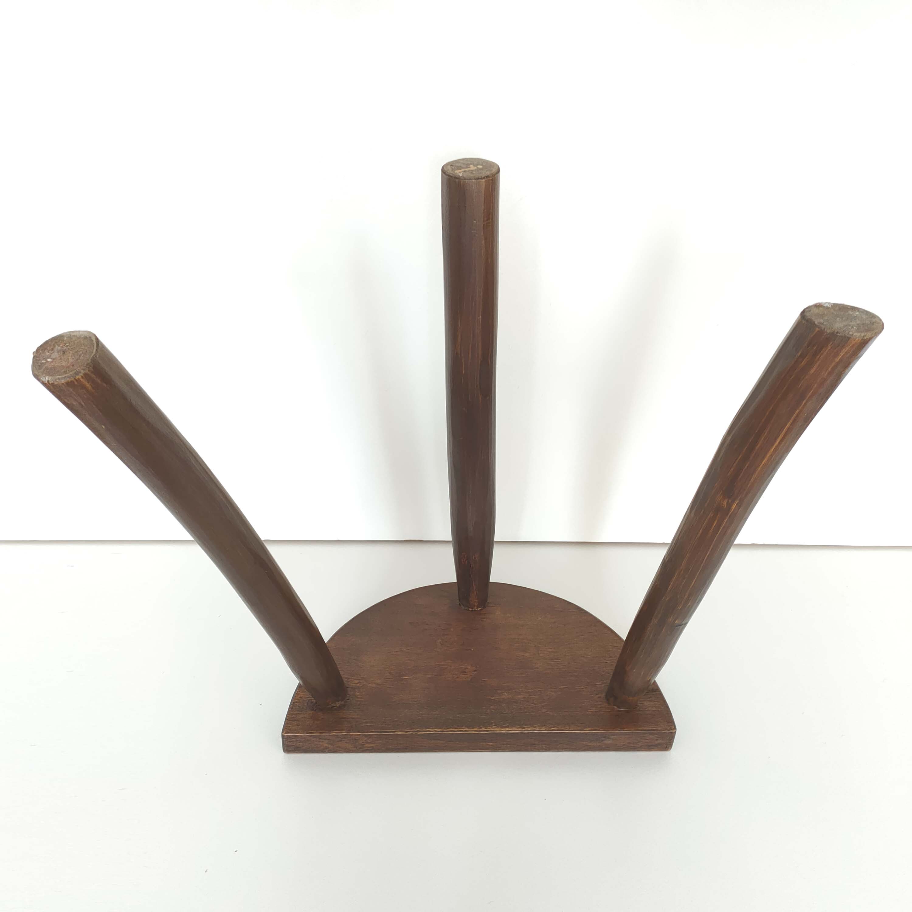 Tripod wood stool