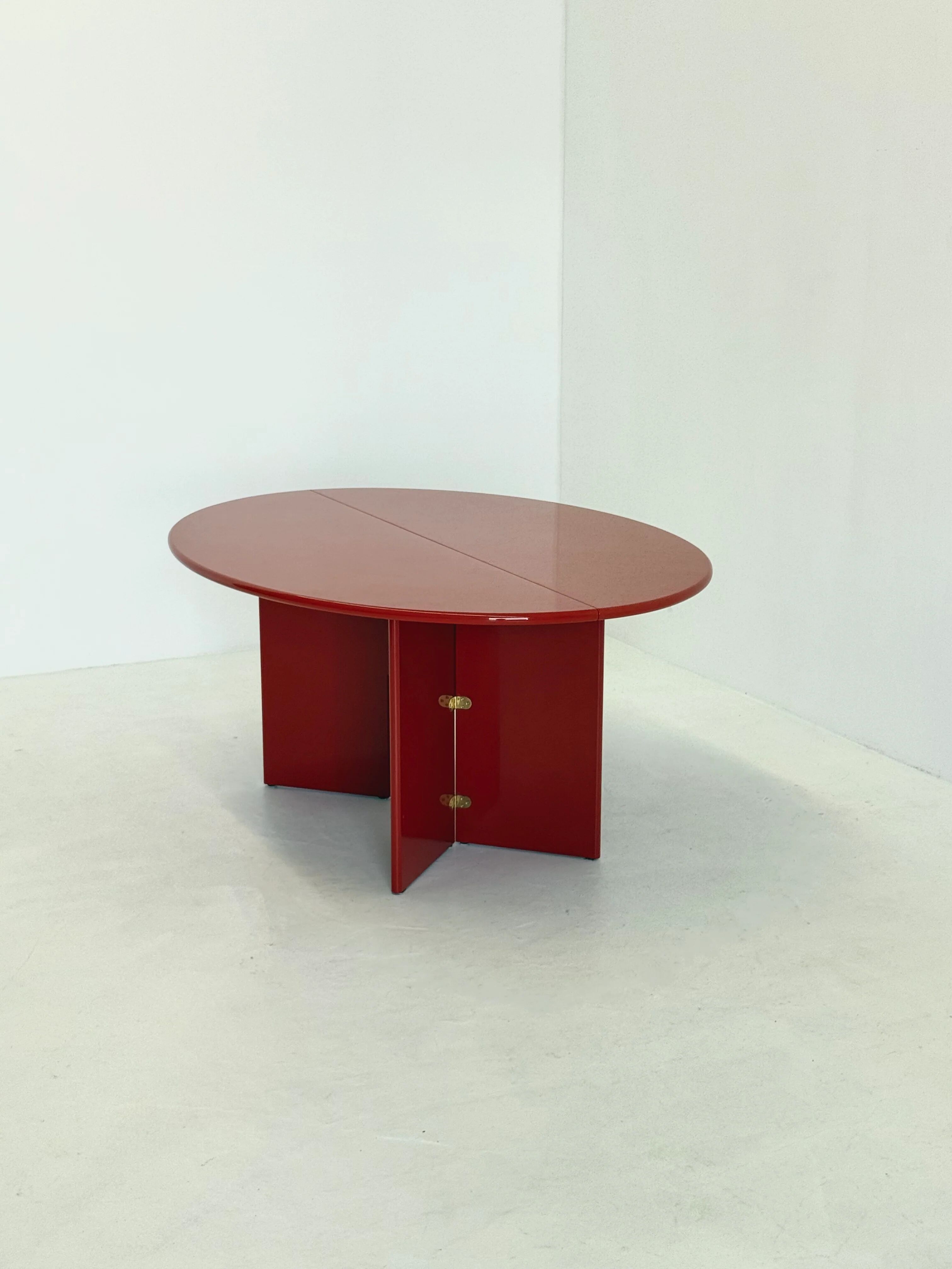 Antella dining table / console table by Kazuhide Takahama for Cassina in red