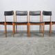 Set of Four Rare Midcentury Dining Chairs, Denmark, 1970s