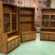 English library in 3 modules from the 1980s in teak