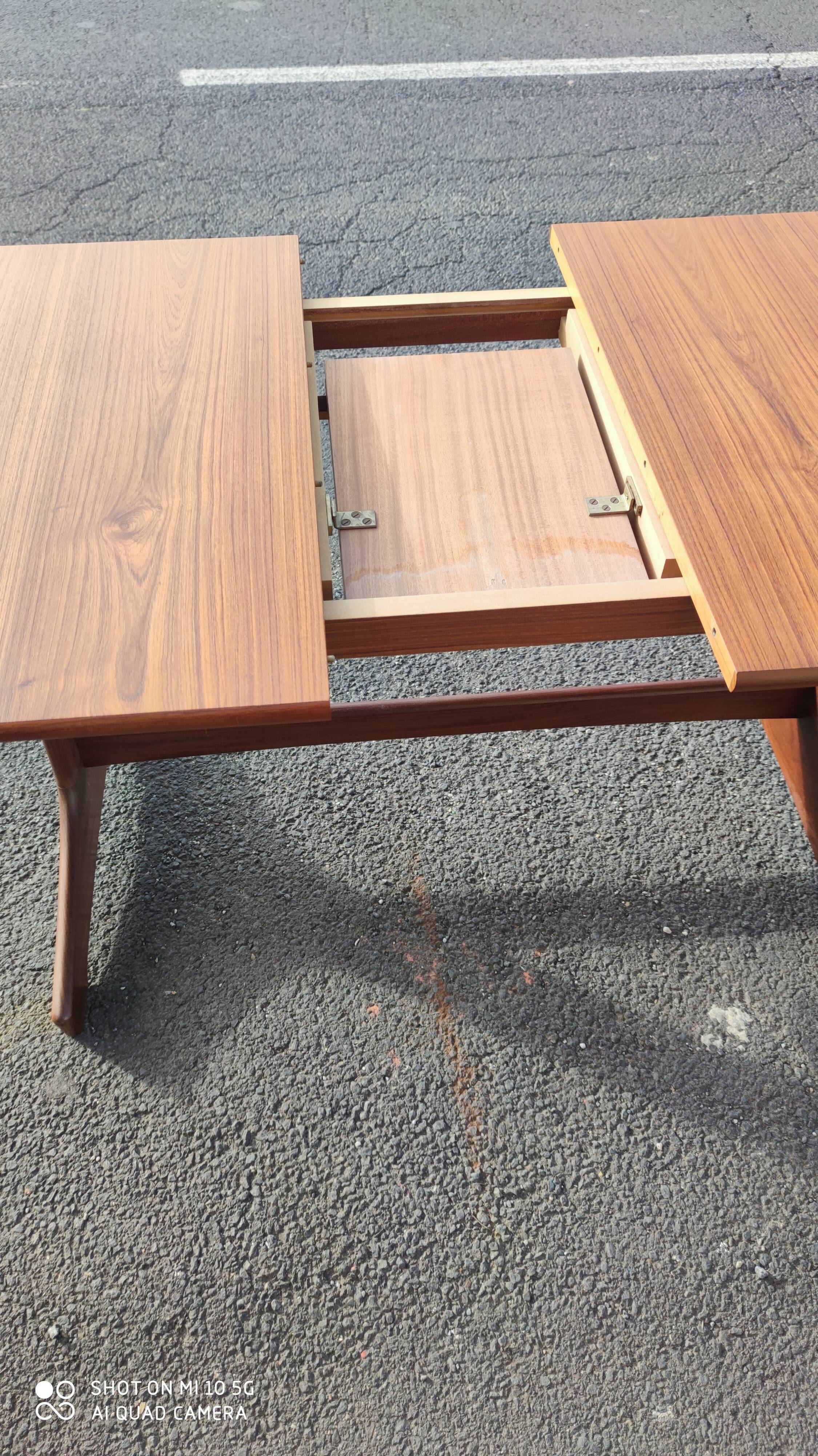 Teak extendable center table, circa 1960