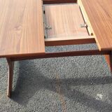 Teak central extension table circa 1960