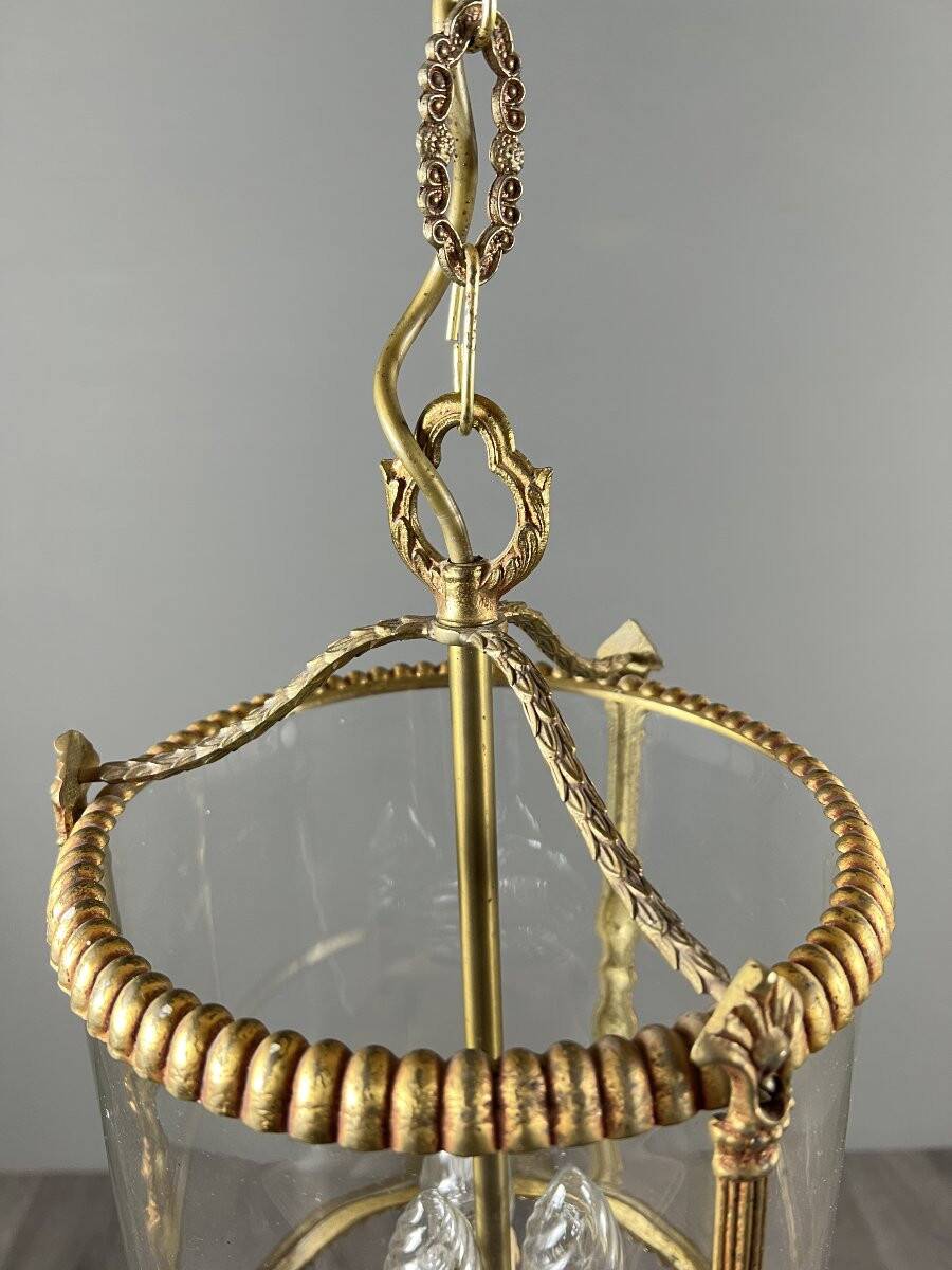 Pair of suspended lanterns in Louis XVI style, 20th Century