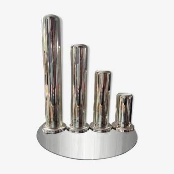 Series 4 HRW Fink Germany candlesticks from the 70s in silver metal