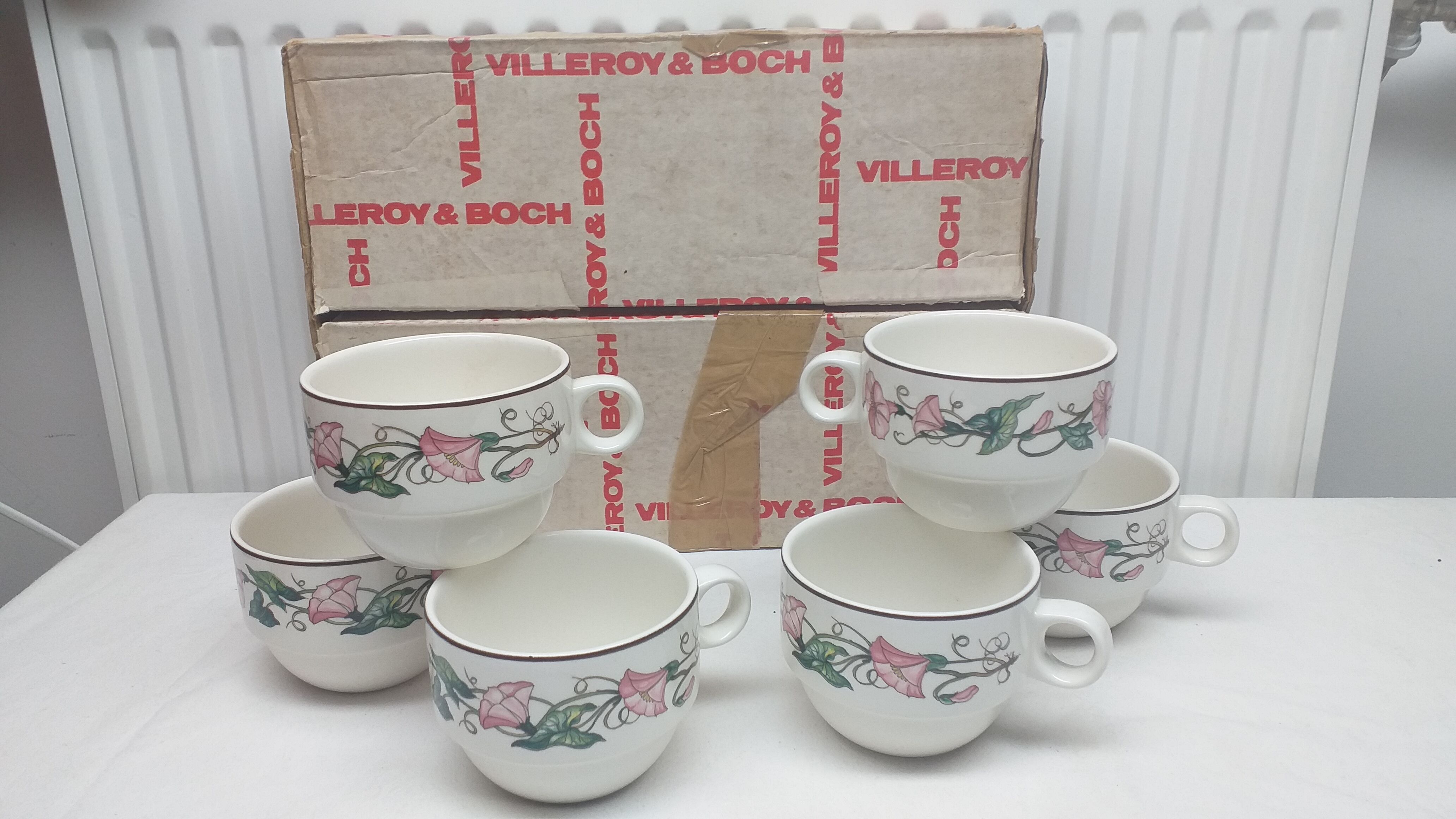 Lot 6 chocolate cups Villeroy and Boch Palermo cardboard