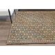 1970s vintage Turkish Oushak handmade wool cotton beige runner rug 185x212