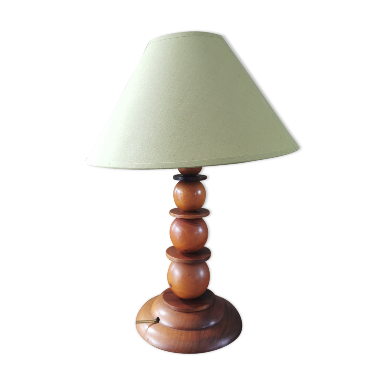 Antique Art Deco wooden lamp