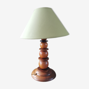 Lampe ancienne style Art déco en bois