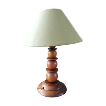 Lampe ancienne style Art déco en bois