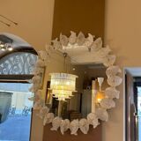 Murano mirror, white butterflies