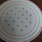 Round serving dish in iron earthenware, first half of the 20th century