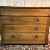 Louis Philippe chest of drawers in blond walnut