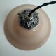 Pair of vintage pink opaline conical suspensions