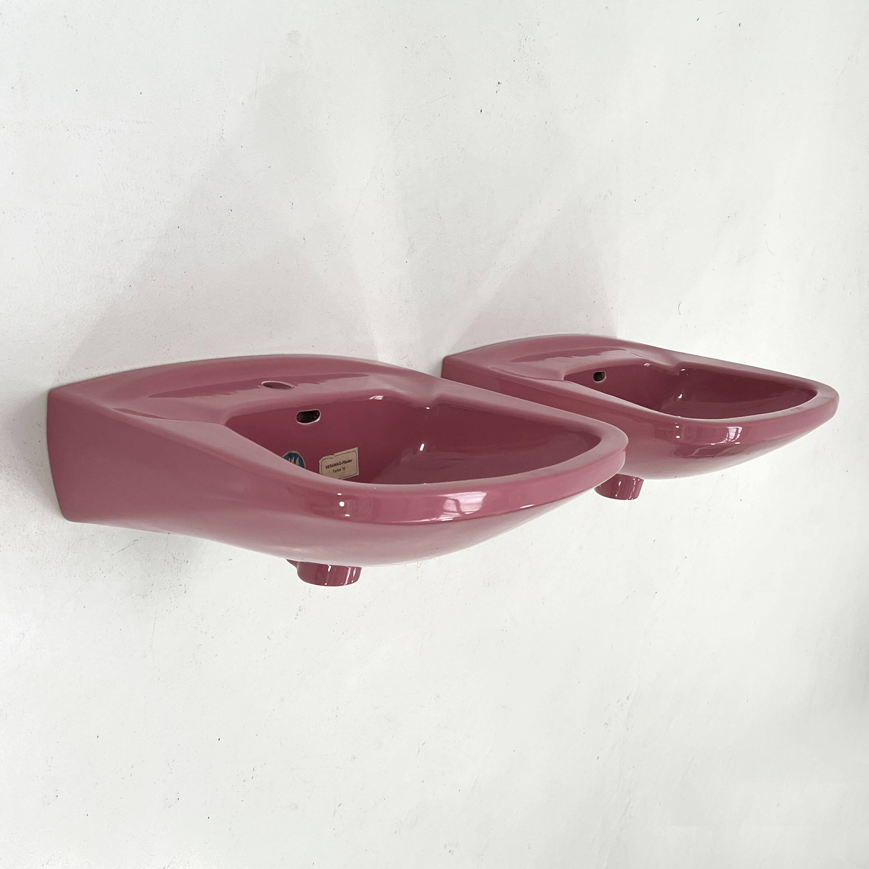 Pink washbasin from Keramag Keravit, 1980