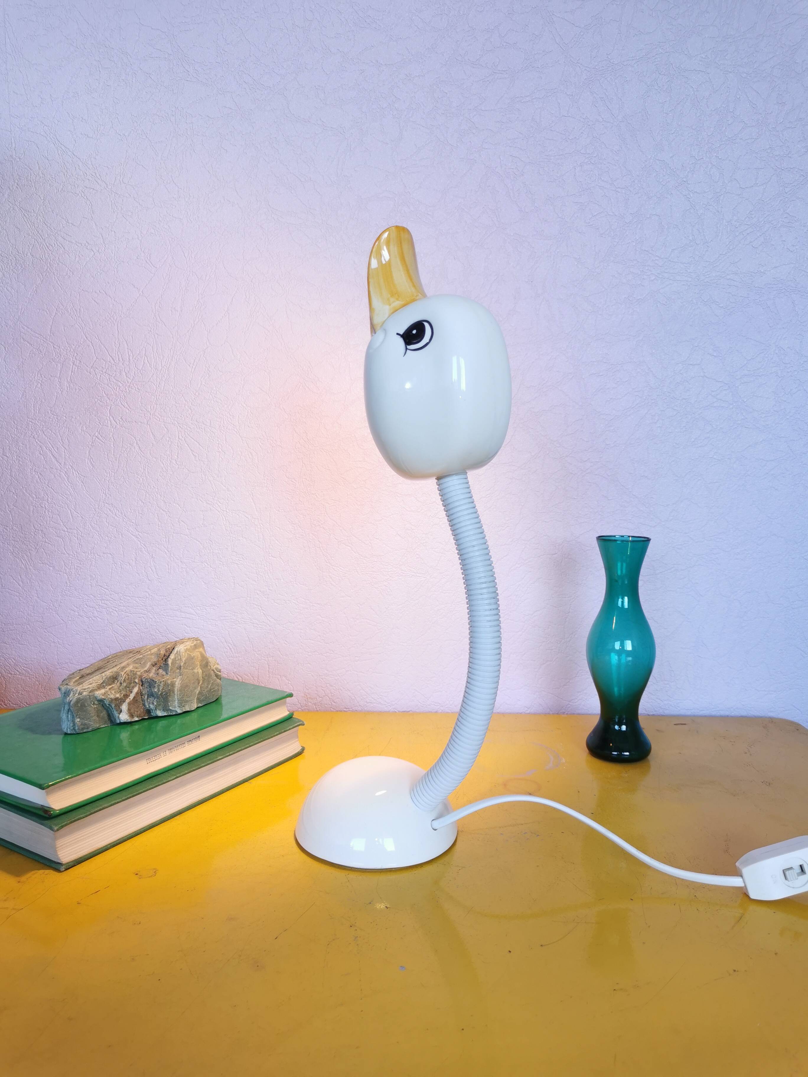 Flexible ceramic duck lamp, 1968