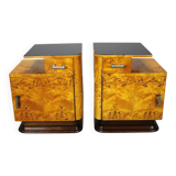 Pair of bedside tables mid-century by Jindřich Halabala, Czechoslovakia, 1950s